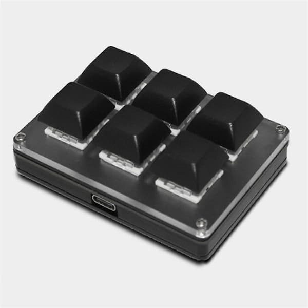 6-knappers Trådløst Tilpassbart Tastatur 2.4g Usb Bluetooth -modus Tastaturtilpasning Hot-swappable Taster