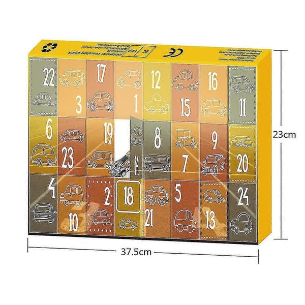 Bil Nedtælling 24 Digital Blind Box Børnegave Racing Julegave