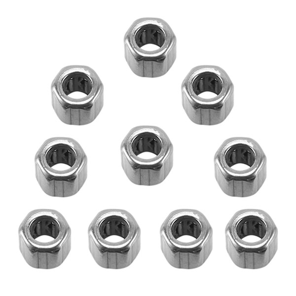 10 st nållager Hf081412 Yttre hexagonal envägs nålrullager 8x14x12mm Kompatibel med tillverkning
