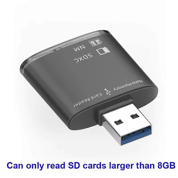USB 3.0 Kortlæser til NM Nano Memory Card Skriveadapter, A