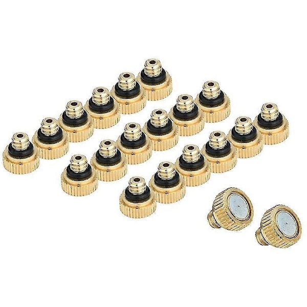 20 st Brass Dimsprutor för Kylsystem 0,012 tum (0,3 mm) Vattenspraymunstycke Bevattning