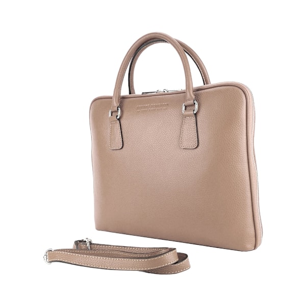 Unisex Affärsportfölj Laptopväska i äkta läder - Made in Italy