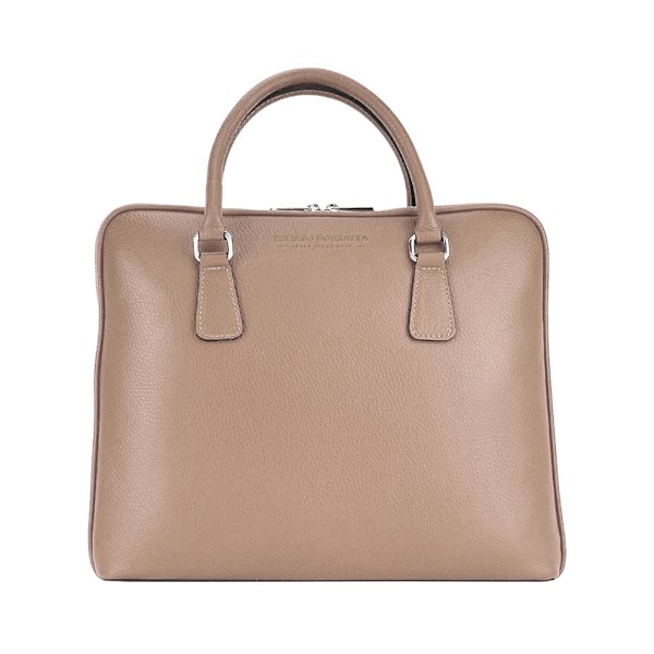 Unisex Affärsportfölj Laptopväska i äkta läder - Made in Italy