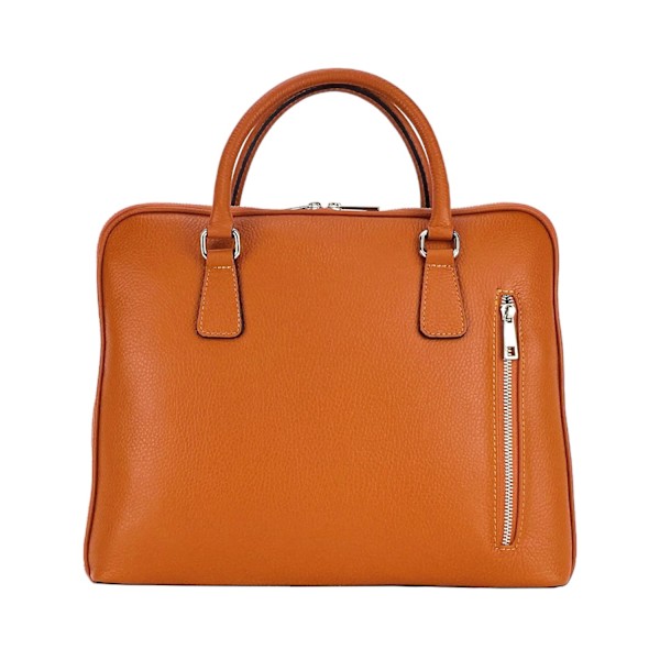 Unisex Affärsportfölj Laptopväska i äkta läder - Made in Italy