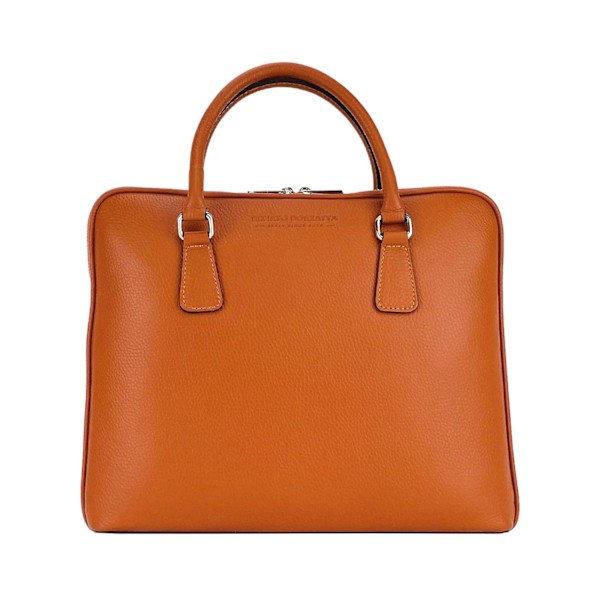 Unisex Affärsportfölj Laptopväska i äkta läder - Made in Italy
