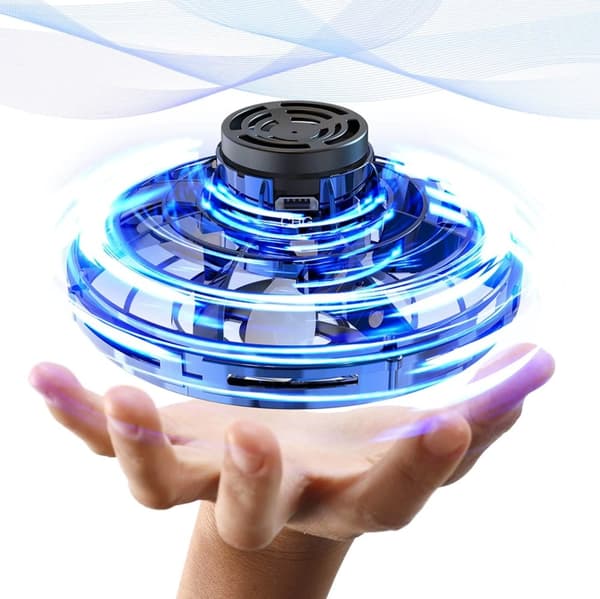 Flying Spinner Drone med LED-lys - BLUE