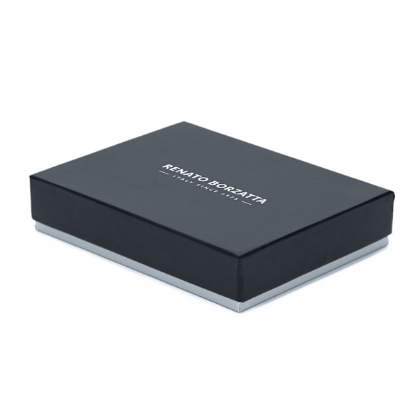 Genuine leather zip wallet with RFID protection - Made in Italy