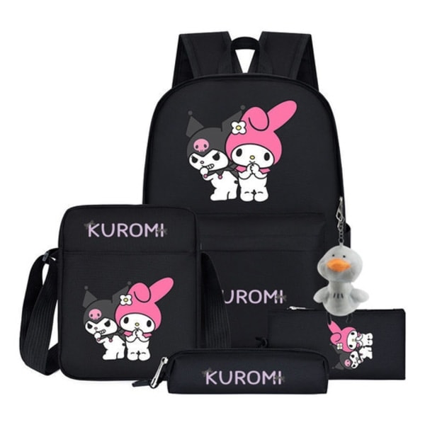 2023 Anime Surrounding Kuromi, söt K skolryggsäck 5 Backpack