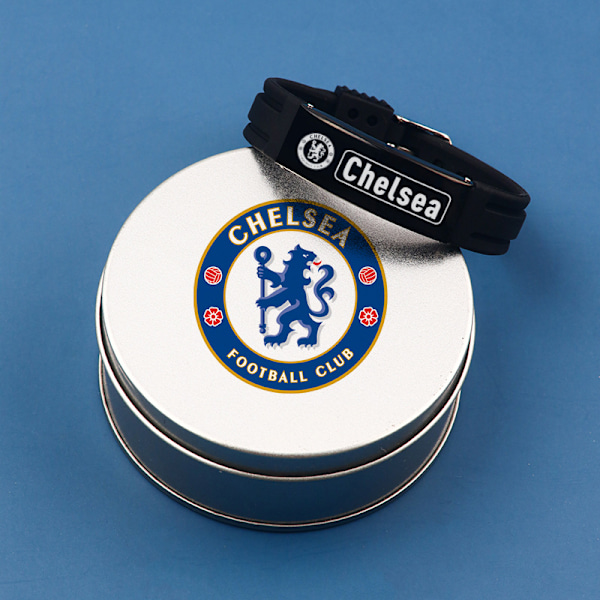 Jud- Fotbollslag: Real Madrid, Barcelona, Liverpool, Manchester United, Chelsea, Milan, Juventus, Bayern, Paris, armband presentförpackning Chelsea
