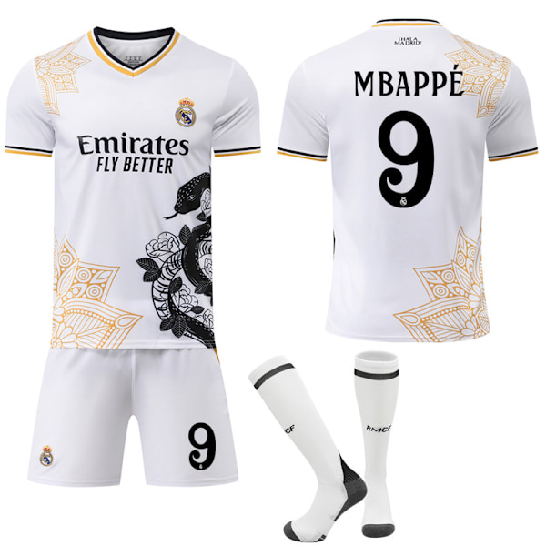 Jud- 2526 Real Madrid Hvid Orm Special Commemorative Edition Fodboldtrøje Sæt 9 MBAPPE #24