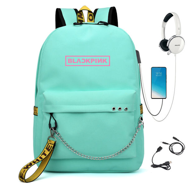 Blackpink USB laddningsryggsäck multifunktionsryggsäck