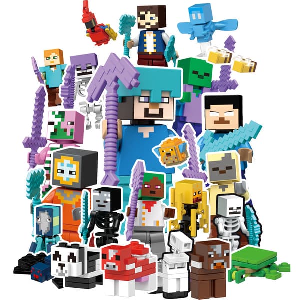 Jud- Minecraft Dukke Blind Box Taske DIY Samle Legetøj Julekalender 24 Dages Nedtælling