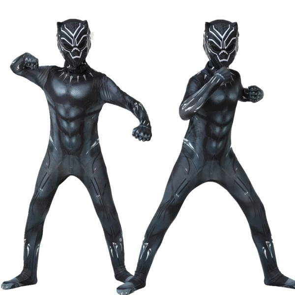Mub- Spiderman Kostume Spider Man Dragt Spider man Kostumer Børn Børn Spider man Cosplay Tøj Halloween Kostume Sort Black 100cm