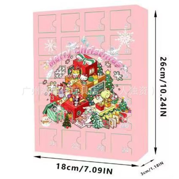 Jud- 2024 Ny Sanrio Countdown Date Box 24 hål jul blind box 2