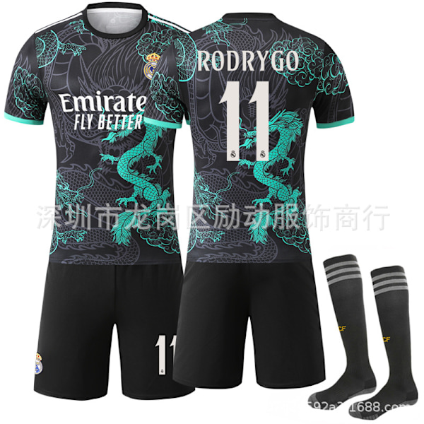 Jud- 2526 Svart & Grön Real Madrid Special Edition Dragon Mönster football 11 RODRYGO #L