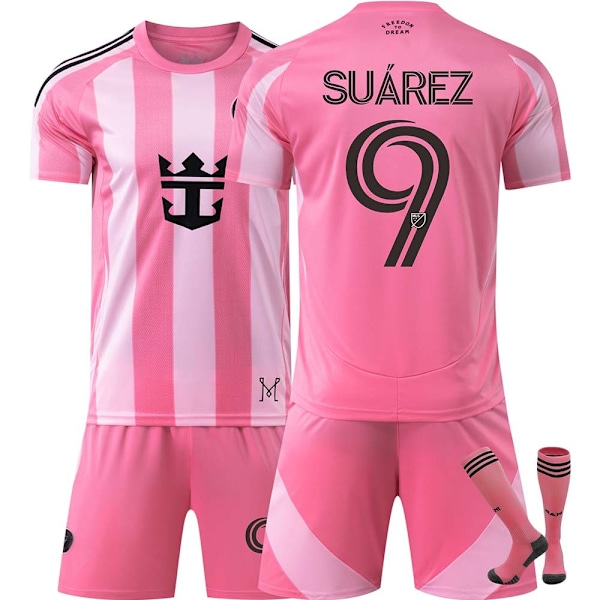 Jud- 2526 Miami Drakter Major League Fotball Drakter Hjem Barn Rosa 9 SUAREZ 24