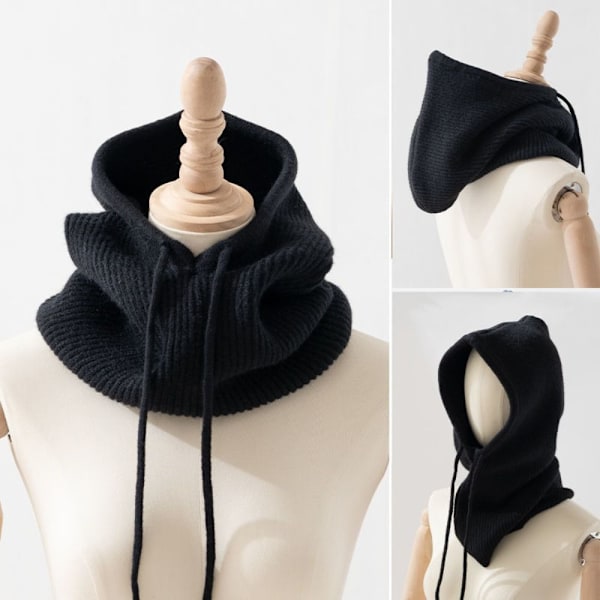 Balaclava Hat Pullover Cap SVART black