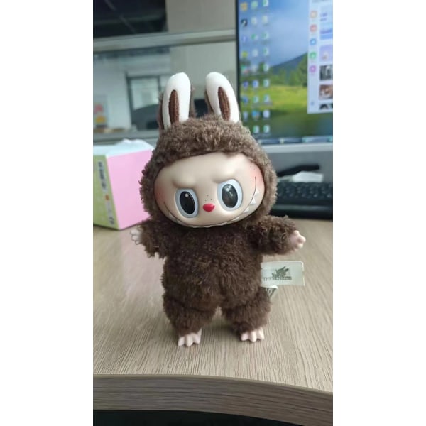 Labubu Macaron Monster Avaimenperä Jännittävän Hirviön Macarons Vinyyli Kasvot Pehmo Avaimenperät Taide Keräilyesineet Lelut Lahjat Baarille U Chestnut cocoa