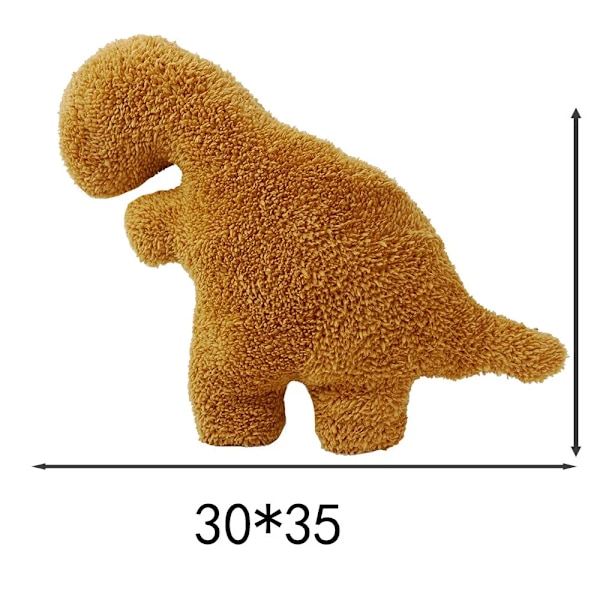 Mub- Kawaii Soft Throw Pillow Stuffed Animal Dinosaur Chicken Nugget Doll Plush Toy Dino Chicken Nugget Plush Toy For Girl Boy 5 5 25-30CM