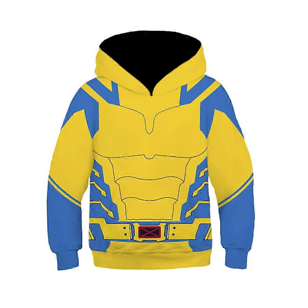 Barn Pojkar Deadpool & Wolverine Huvtröja Casual Långärmad Huvtröja Lös Pullover Toppar-Xin Yellow Yellow 6-7 Years