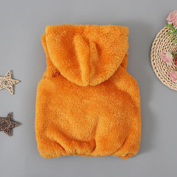 Mub- Limanying toimittaa syksyn ja talven Halloweenin hihattoman kurpitsatyylin hupparin paksuuntunut vauvan asu halloween-asu lapsille oranssi Orange 110