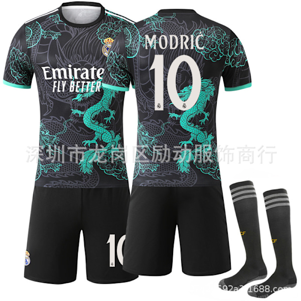 Jud- 2526 Svart & Grön Real Madrid Special Edition Dragon Mönster football 10 MODRIC #22