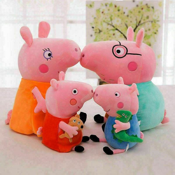 IC Peppa Gris figurer bløde legetøj far mor Peppa George gris fyldte gaver