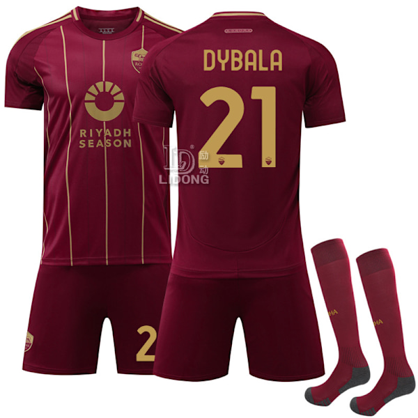 Jud- 2425 Roma Hjemmedrakt Ny Fotballtrøye 21 Dybala #20