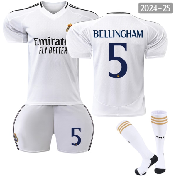 Jud- 2425 ny Real Madrid Home fotballsdrakt 5 Bellingham 22