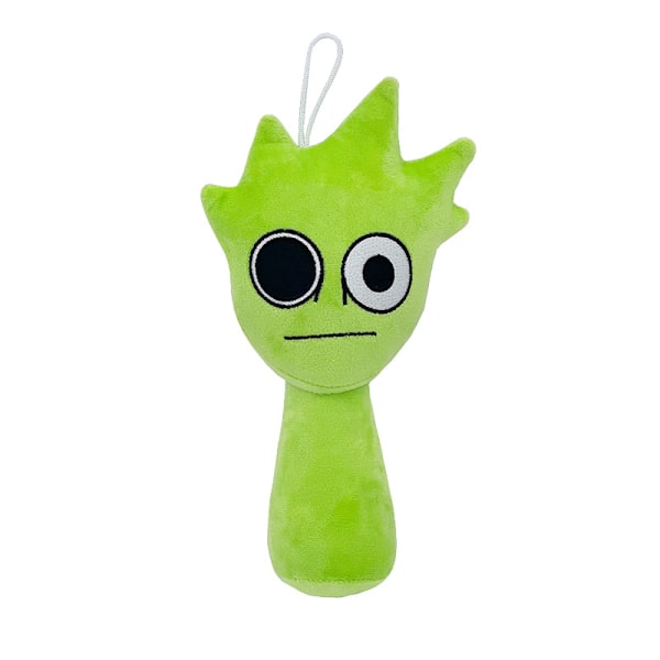 Jud - Ny til 2025 Sprunki Plys Rythm Box Plys Legetøj Dukke Green Exploding Head (20cm 60g)