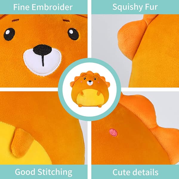 Mub- Squishmallow kasta kudde kontor midjestöd stretch back docka brown