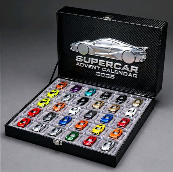 Julekalender 2025 – Akryldekorasjon i full stil[mo] Supercar