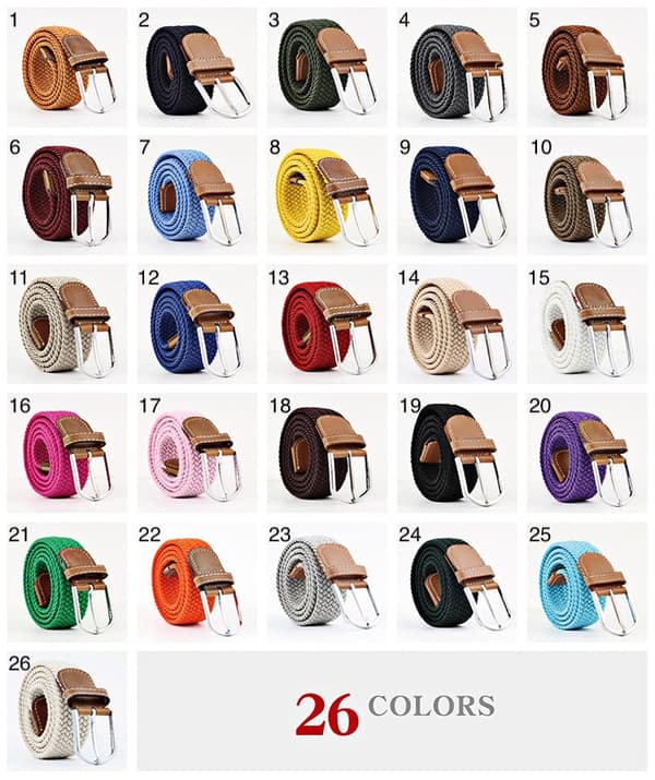 Kangasvyö 26 väriä koko W26 - W36 - 4 Harmaa 4 GrÃ¥ one size