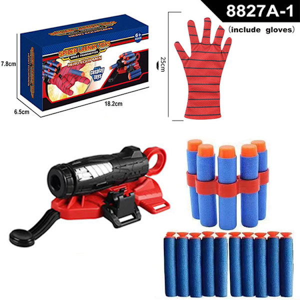 Mub- NEW Spiderman Spider Launcher Jet Glove Stickable Wall