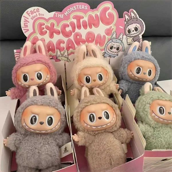 LA.BUBU RABUBU Monster Avaimenperä Jännittävä Monsteri RABUBU Vinyyli Kasvot Pehmo Avaimenperä Taide Keräilylelu Lasten Lahja... toffee candy