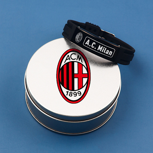 Jud- Fotbollslag: Real Madrid, Barcelona, Liverpool, Manchester United, Chelsea, Milan, Juventus, Bayern, Paris, armband presentförpackning Ac milan