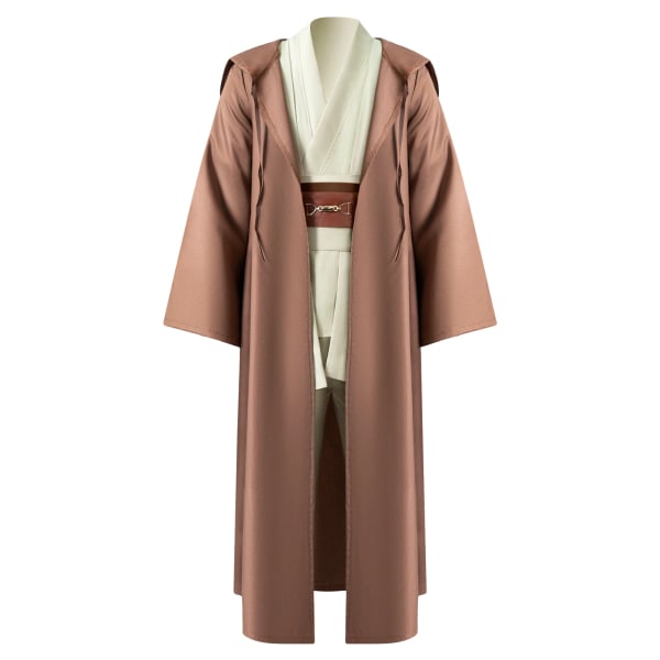 Mub- Obi wan Kenobi Premium Quality Cosplay Costume Brown Jedi Robe from Star the Wars for Lightsaber Dueling Brown Brown 2 XL