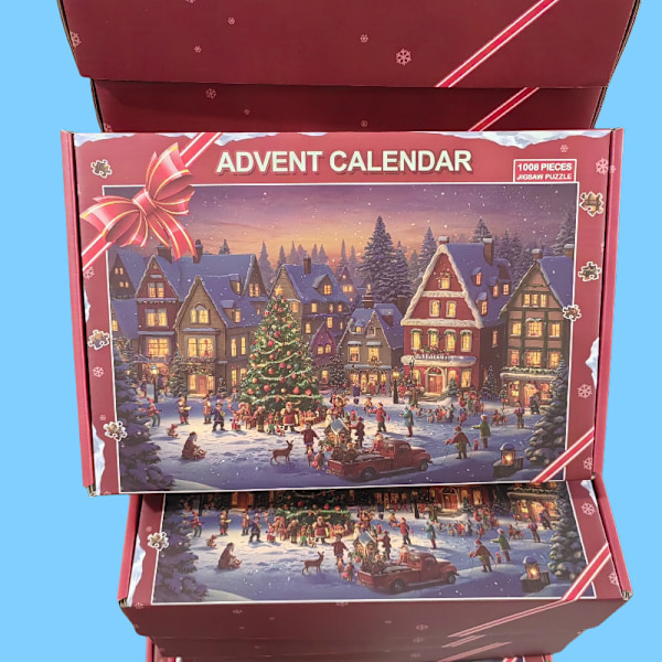Jouluinen sokea laatikko DIY-palapeli 1008 palasta palapeli adventtikalenteri lahja pojalle tytölle 3