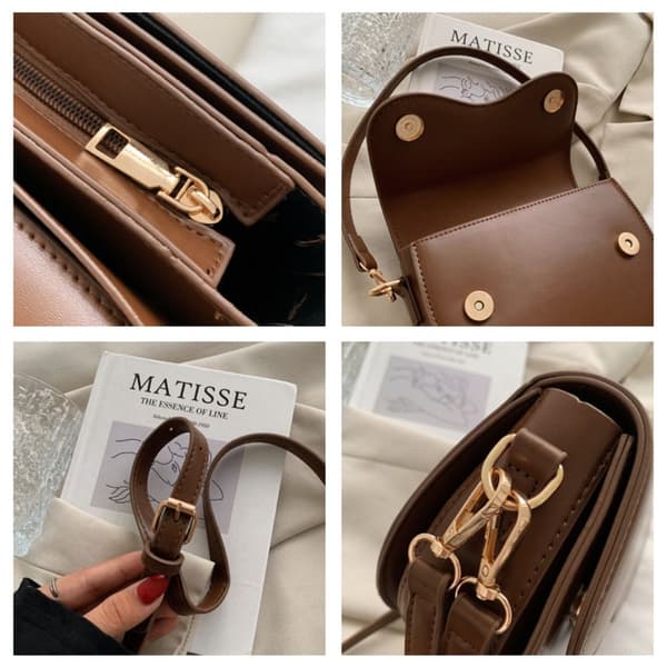 Axelremstaske Crossbody Bag KAFFE coffee