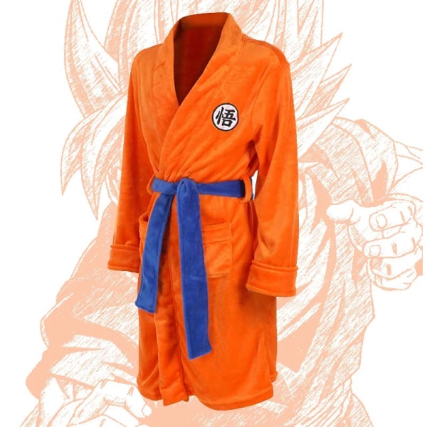 Mub- Anime Dragon Pig Cosplay dress Robe Sun Goku Farai velvet bathrobe Ouma Goku cosplay costume Orange Orange M