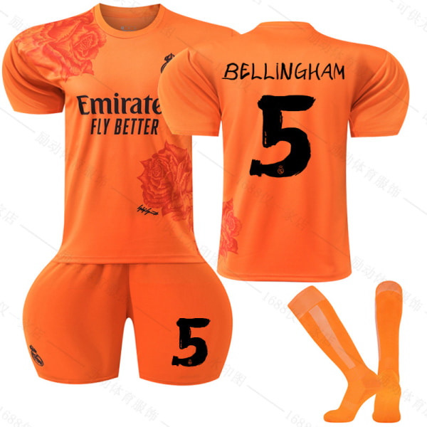 Jud- 2425 Real Madrid Orange Commemorative Edition Fotbollströja 5 BELLINGHAM 20