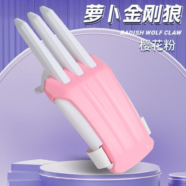 Jud- Tricolor Wolverine telescopic war claw decompression toy decompression artifact children's toy Pink and white