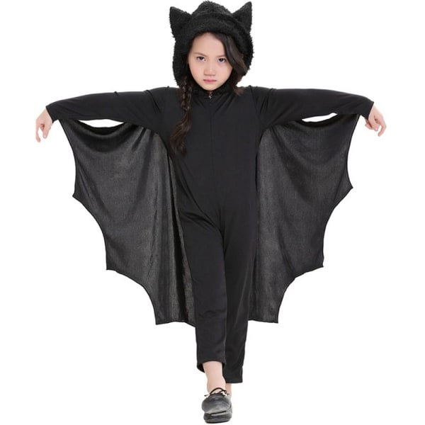 Halloween flaggermuskostyme Cosplay-kostymer for barn 140 140