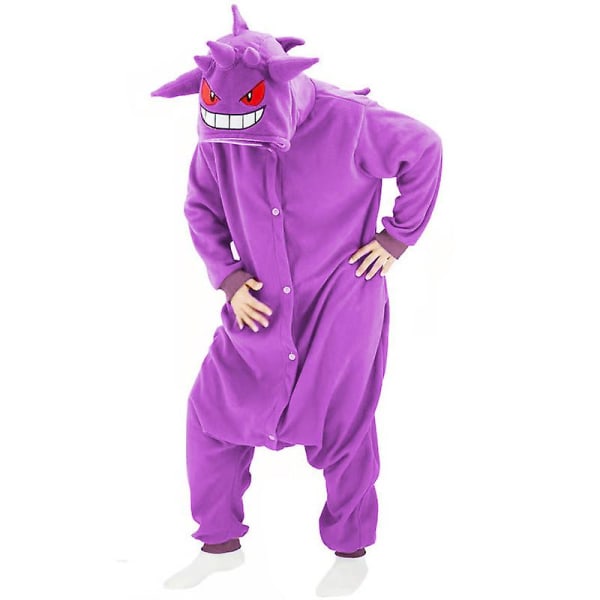 Onesie Squirtle Cosplay Kostyme Pyjamas Jul Onesie Kigurumi Helkropp Pijama Anime Nattøy Nyttårsgave Høy Kvalitet -a Gengar onesie Gengar onesie L