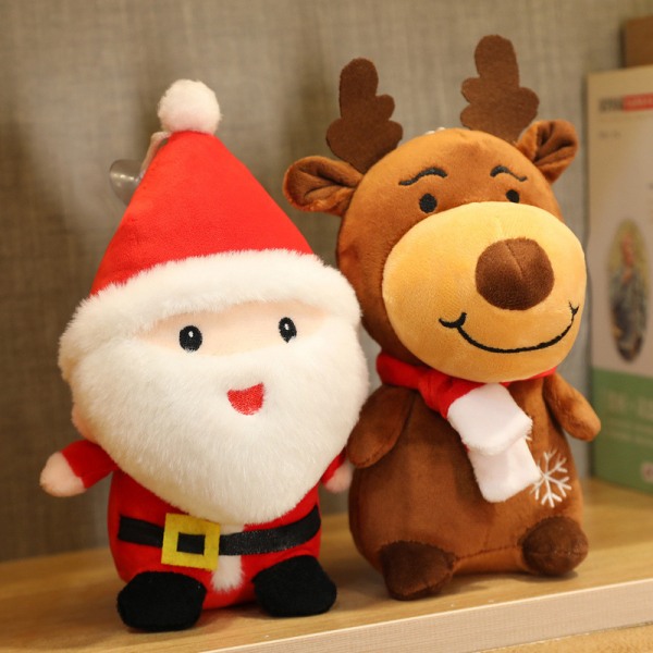 Mub- Julemanden bamse legetøj snemand elg bamse julepynt gave dum bamse Red — Santa Claus