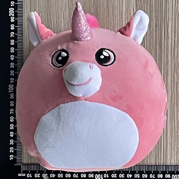 Jud- Squishmallow plyschleksak djur kudde enhörning uggla elefant 20cm open-eyed unicorn