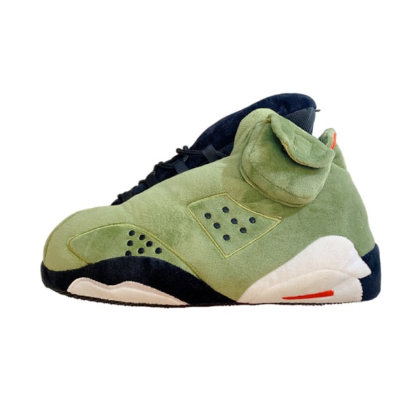 Mub- Par aj bomull tofflor bröd skor vattentät varm hem vinter Green Pockets Leather bottom