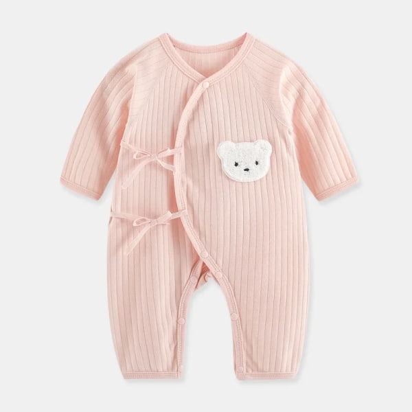 Mub- Newborn boneless butterfly clothes spring summer baby bodysuit baby bears bottomed thin breathable baby jumpsuits Beige Beige 59cm