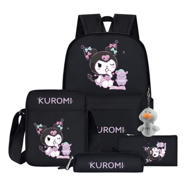 2023 Anime Surrounding Kuromi, söt K skolryggsäck 5 Backpack