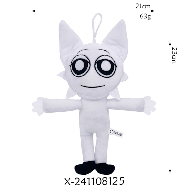 Jud- Sprunki plysch rytm låda nytt spel plysch leksaksfigurer Humanoid white
